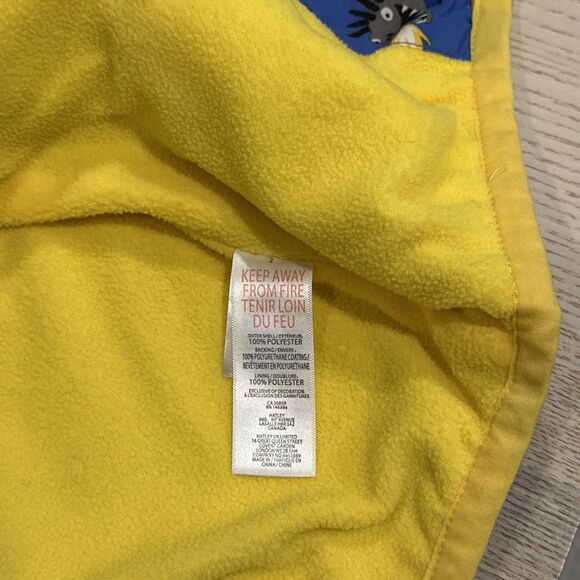 Hatley Size 2T Kids Dragon Coat Rain Oat Jacket Good Blue Warm - Picture 9 of 11